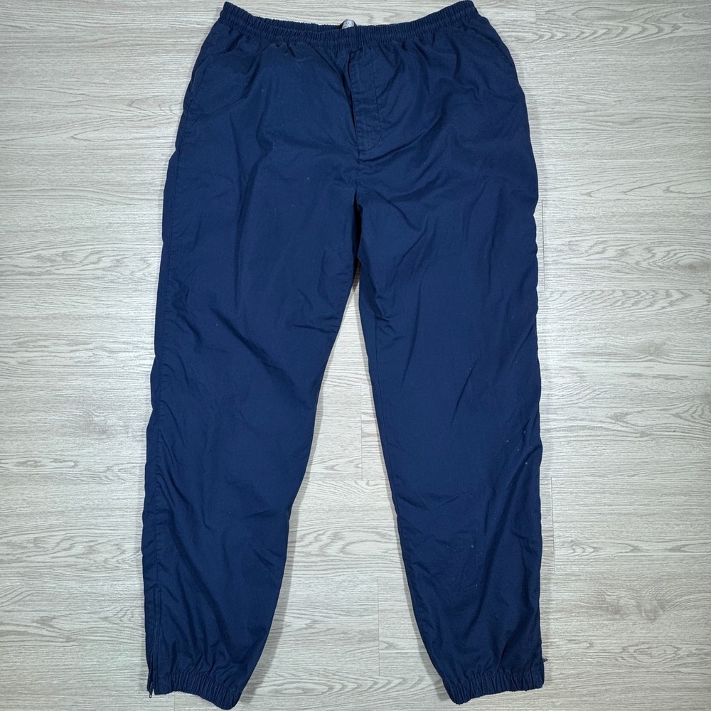 VTG Christian Dior Men's Track Pants Monsieur Lined Navy Blue Large Zipper Cuffs